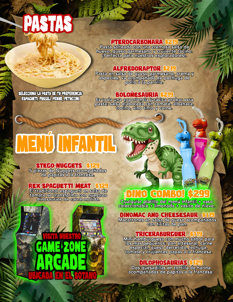 Menú Jurassic página 4